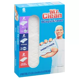 Túi 6 bộ lau chùi đa năng Mr. Clean Magic Eraser là giải pháp tuyệt vời để loại bỏ các vết bẩn không mong muốn trong nhà của bạn. Sử dụng sản phẩm này giúp bạn dễ dàng đánh bay các vết bẩn cứng đầu trong một thời gian ngắn. Đây là sự lựa chọn hoàn hảo cho bất kỳ ai muốn giữ cho căn nhà của mình luôn sạch sẽ và thoáng mát.