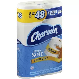 Charmin Ultra Soft Super Mega Roll Toilet Paper, 6 rolls - Fry's