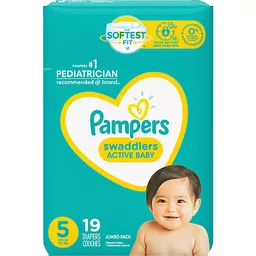 fabriek Volharding lof Pampers Swaddlers Active Baby Diapers Size 5 19 Count | Pampers | Town &  Country Markets