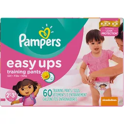 Pampers Easy Ups Size 2T-3T Girls Training Pants, 132 ct - Gerbes