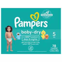 Pampers Baby Dry 5 Diapers 78 box Diapering Needs DeCA