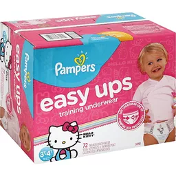 Pampers Easy Ups Training Underwear, 3T-4T (30-40 lb), Hello Kitty, Super, Diapers & Training Pants