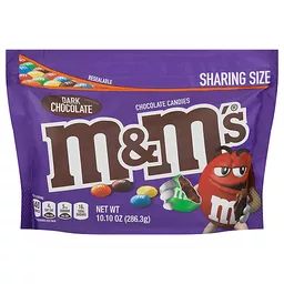 M&M's Candies, Dark Chocolate, Sharing Size 10.1 oz, Packaged Candy
