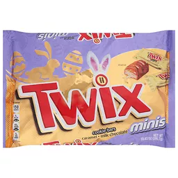 Twix Cookie Bars, Caramel Milk Chocolate, Minis 10.43 Oz
