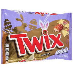 Save on Twix Minis Caramel & Milk Chocolate Cookie Bars Easter