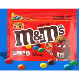 M&M'S Peanut Butter Milk Chocolate Candy, Sharing Size, 9 oz Resealable Bag, Shop
