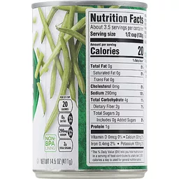 canned green beans nutrition facts
