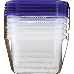 Essential Everyday Soup & Salad 24 Fluid Ounce Reusable Containers 5 ea, Plastic Bags