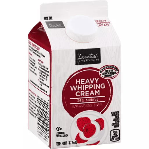 Essential Everyday Whipping Cream Heavy 36 Milkfat Half Half Wayfields Eden Fresh Market