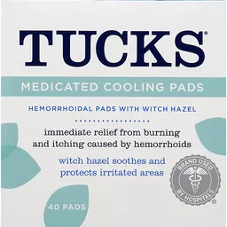 Tucks Hemorrhoidal Pads, with Witch Hazel, Rubs & Ointment