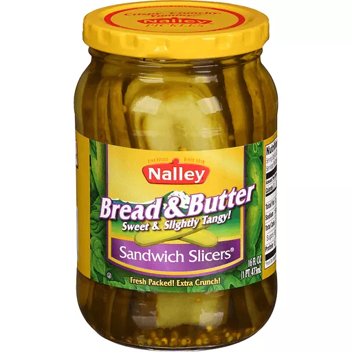Nalley Sandwich Slicers Bread Butter Pickles 16 Fl Oz Jar Pickles Relish Roth S