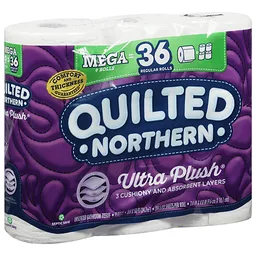 Quilted Northern Bathroom Tissue, Unscented, Mega Rolls, 2 Ply 9 Ea, Bath  Tissue