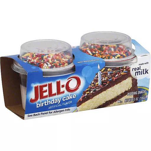 Jell O Pudding Snacks Birthday Cake 2 Ct Jello Pudding Sun Fresh