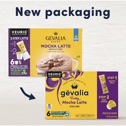 Gevalia Cappuccino, 2-Step, K-Cup Pods & Froth Packets 6 ea