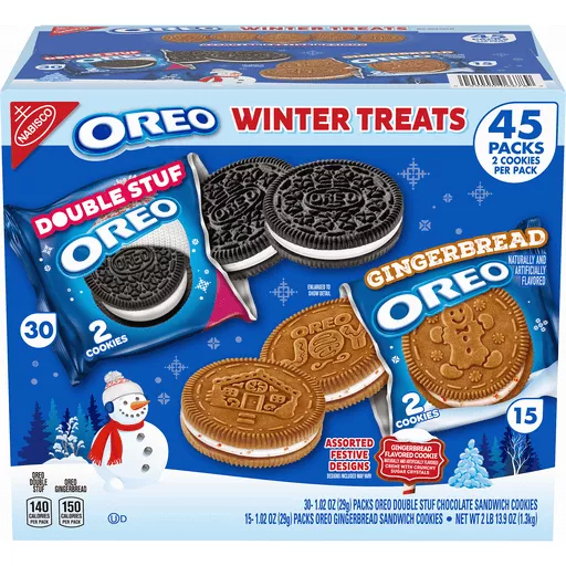 Nabisco Oreo Winter Treats Double Stuf Gingerbread Cookies Variety Pack 45 Ct Packs Shop Matherne S Market