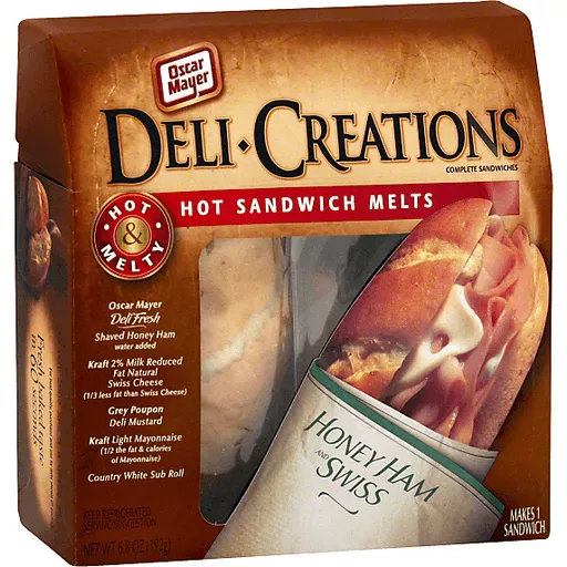 Oscar Mayer Deli Creations Hot Sandwich Melts Honey Ham And Swiss Jamon Selectos