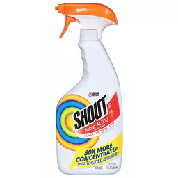 Shout Laundry Stain Remover, Triple Acting 22 fl oz, Stain Remover &  Softener