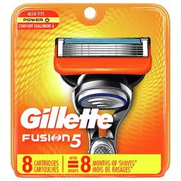 Gillette Fusion5 Men's Razor Blade Refills, 8 Count