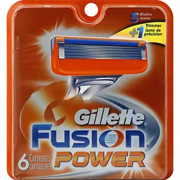 Elektrisch duidelijk Bedenken Gillette GILLETTE FUSION POWER CARTRIDGES 6 CT | Reusable Razors & Blades |  Foodtown