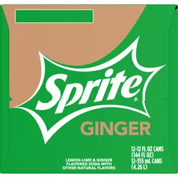 Sprite Ginger, Lemon-Lime and Ginger Flavored Soda Pop Soft Drink