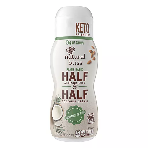 Coffee Mate Natural Bliss Unsweetened Plant Based Half Almond Milk Half Coconut Cream Liquid Coffee Creamer 16 Fl Oz Bottle Creamers Reasor S