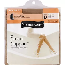 No Nonsense Almost Bare Pantyhose, Very Sheer, Lace Panty, Sheer Toe, Size  A, Beige Mist, Shop
