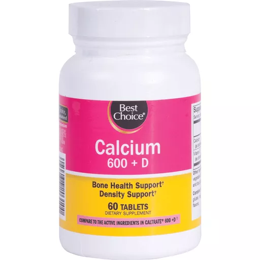 Best Choice Calcium 600 Mg Vitamin D Tablets Vitamins Supplements Dave S Supermarket