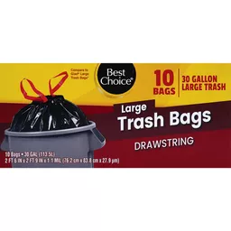 Hefty Trash Bags, Drawstring, Strong, Extra Large, 39 Gallon