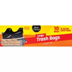 Hefty Flap Tie Small Trash Bags - 30 Pack - White, 4 gal - Fry's