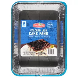 Hefty EZ Foil Teal Cake Pan with Lids - 2ct