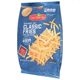 Our Family Fries, Classic, Straight Cut 32 oz, Frozen Foods