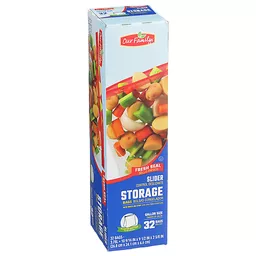 Fresh Seal Slider Storage Gallon Bags, Food Storage Bags