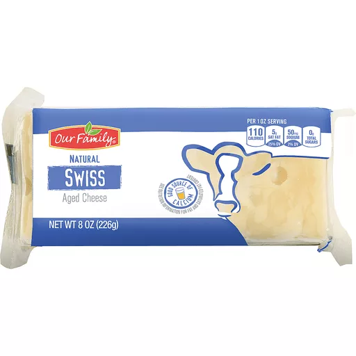 Our Family Swiss Chunk Cheese 8 Oz Swiss Fairview Food Market