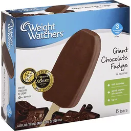 Weight Watchers Chocolate Fudge Ice Cream GIANT Bar, 6pk