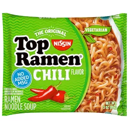 Nissin Top Ramen Chicken Flavor Ramen Noodle Soup 3 oz, Asian Soups & Ramen