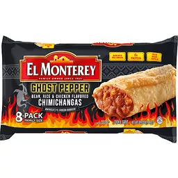 El Monterey Chimichangas, Ghost Pepper, 8 Pack, Family Size 30.4 Oz
