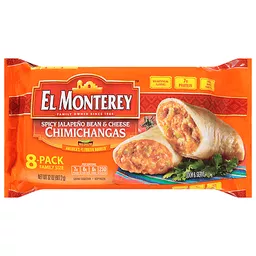 El Monterey Chimichangas, Beef & Bean, 8-Pack Family Size 8 Ea, Meat &  Seafood