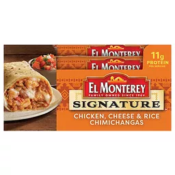 El Monterey Signature Chimichangas, Chicken & Cheese, 5 oz, 18 ct