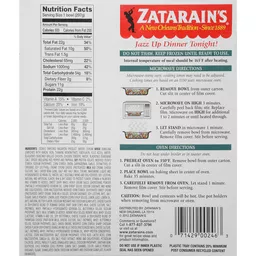 Zatarain's Frozen Meal - Blackened Chicken Alfredo, 24 oz Packaged Meals
