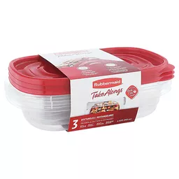 Rubbermaid Take Alongs Rectangles 4 Cups Containers & Lids 3 Containers &  Lids 3 ea, Shop