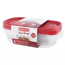 Rubbermaid Containers + Lids 3 Ea