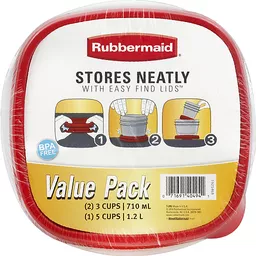 Rubbermaid Food Storage Containers 6 ea