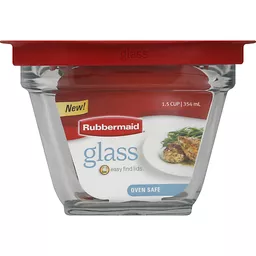 Rubbermaid Easy Find Lids Glass Food Storage Container, 8 cups