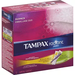 Tampax Radiant Radiant Tampons Unscented