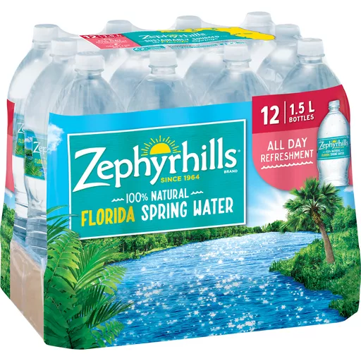 Zephyrhills Natural Spring Water 12 1 5l Plastic Bottles Provisiones Selectos