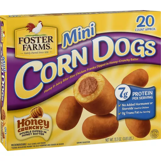 Foster Farms Corn Dogs Honey Crunchy Mini Frozen Foods Dave S Supermarket