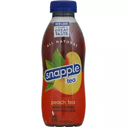 Snapple Peach Tea, 16 Fl Oz Glass Bottle, Fruit & Berry