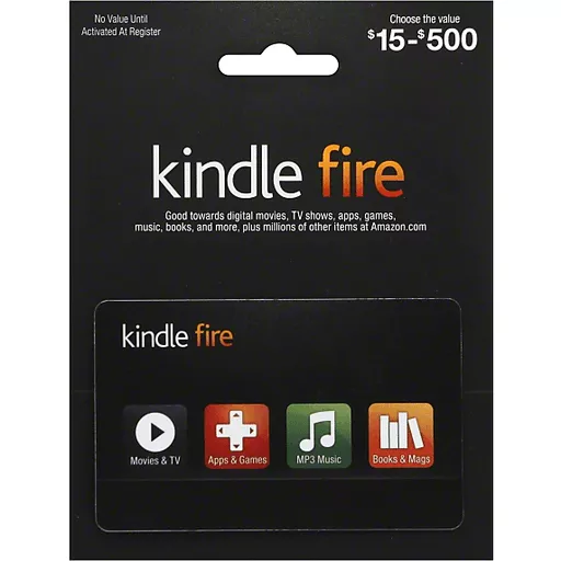 Kindle Fire Gift Card 15 500 Gift Cards Chief Markets