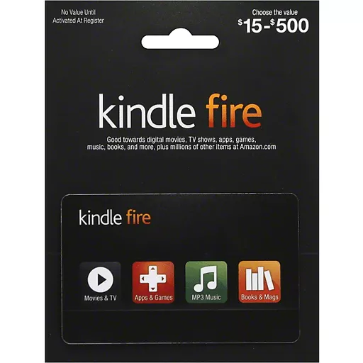 Kindle Fire Gift Card 15 500 Gift Cards Galliano Food Store