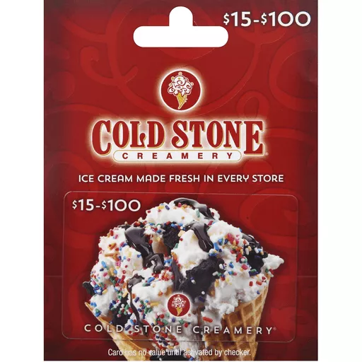 Cold Stone Creamery Gift Card 15 100 Gift Cards Butcher Boy Supermarket